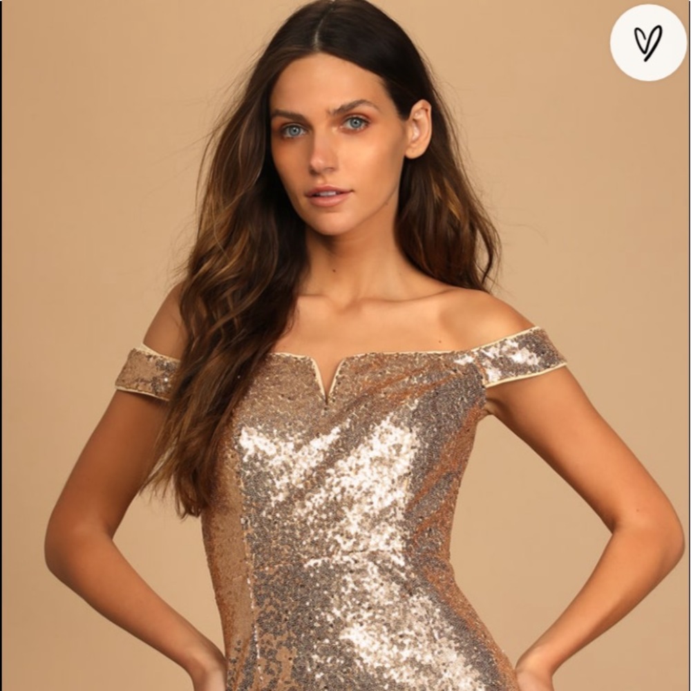 Magic maker gold midi dress